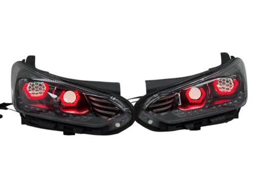 2019-2022 Hyundai Veloster N Custom Black Retrofit LED Halo Demon Eye Headlights