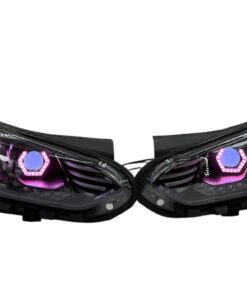 2019-2022 Hyundai Veloster N Custom Black Retrofit LED Halo Demon Eye Headlights