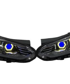2019-2022 Hyundai Veloster N Custom Black Retrofit LED Halo Demon Eye Headlights