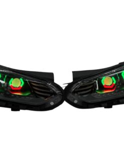 2019-2022 Hyundai Veloster N Custom Black Retrofit LED Halo Demon Eye Headlights