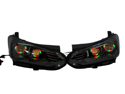 2019-2022 Hyundai Veloster N Custom Black Retrofit LED Halo Demon Eye Headlights
