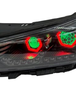2019-2022 Hyundai Veloster N Custom Black Retrofit LED Halo Demon Eye Headlights