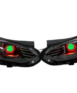2019-2022 Hyundai Veloster N Custom Black Retrofit LED Halo Demon Eye Headlights