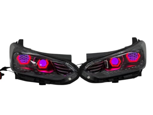 2019-2022 Hyundai Veloster N Custom Black Retrofit LED Halo Demon Eye Headlights