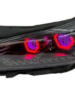 2019-2022 Hyundai Veloster N Custom Black Retrofit LED Halo Demon Eye Headlights