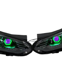 2019-2022 Hyundai Veloster N Custom Black Retrofit LED Halo Demon Eye Headlights