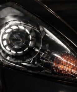 2007-2008 Honda Fit Custom Black LED Biled Retrofit Projector Custom Switchback Headlights