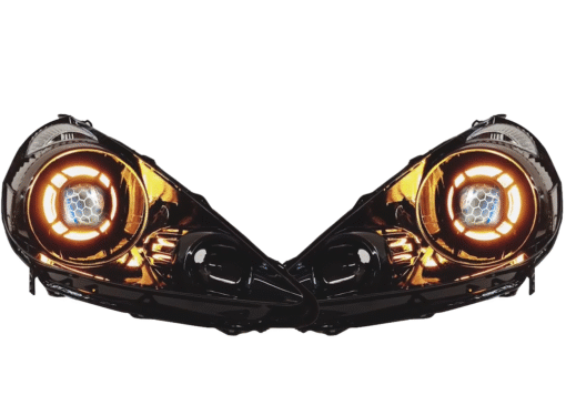 2007-2008 Honda Fit Custom Black LED Biled Retrofit Projector Custom Headlights