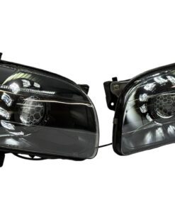2001-2004 Toyota Tacoma 1st Gen Custom Black Retrofit Headlights Switchback LED Turbine Halo Lights
