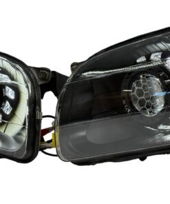 2001-2004 Toyota Tacoma 1st Gen Custom Black Retrofit Headlights Switchback LED Turbine Halo Lights