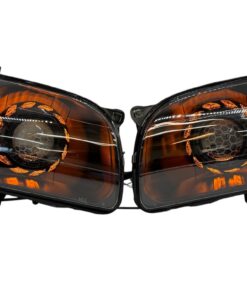 2001-2004 Toyota Tacoma 1st Gen Custom Black Retrofit Headlights Switchback LED Turbine Halo Lights