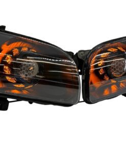 2001-2004 Toyota Tacoma 1st Gen Custom Black Retrofit Headlights Switchback LED Turbine Halo Lights