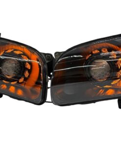 2001-2004 Toyota Tacoma 1st Gen Custom Black Retrofit Headlights Switchback LED Turbine Halo Lights