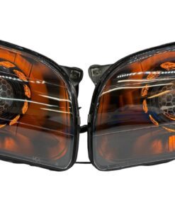 2001-2004 Toyota Tacoma 1st Gen Custom Black Retrofit Headlights Switchback LED Turbine Halo Lights