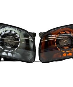 2001-2004 Toyota Tacoma 1st Gen Custom Black Retrofit Headlights Switchback LED Turbine Halo Lights
