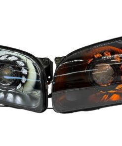 2001-2004 Toyota Tacoma 1st Gen Custom Black Retrofit Headlights Switchback LED Turbine Halo Lights