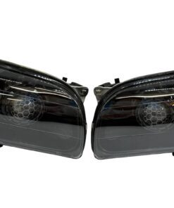 2001-2004 Toyota Tacoma 1st Gen Custom Black Retrofit Headlights Switchback LED Turbine Halo Lights