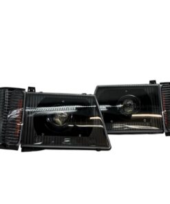 1997-2007 Ford Econoline VAN E150 E250 E350 Superduty Custom Black Projector Bi-Led Retrofit Headlights