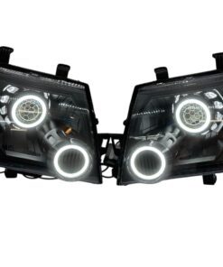 2005-2015 Nissan Xterra Dual Switchback LED Halo Retrofit Blackout Projector Headlights Custom Housing