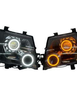 2005-2015 Nissan Xterra Dual Switchback LED Halo Retrofit Blackout Projector Headlights Custom Housing