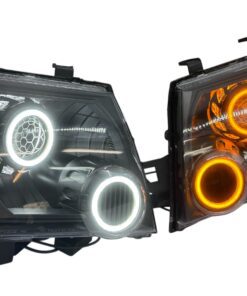 2005-2015 Nissan Xterra Dual Switchback LED Halo Retrofit Blackout Projector Headlights Custom Housing