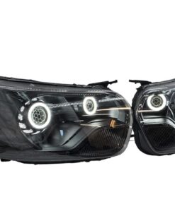 2015-2026 Ford Transit 150 250 350 QUAD Switchback LED Halo Projector Black Retrofit Bi-LED Custom Headlights