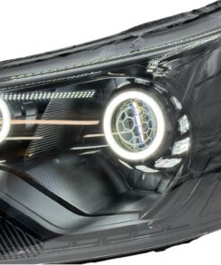 2015-2026 Ford Transit 150 250 350 QUAD Switchback LED Halo Projector Black Retrofit Bi-LED Custom Headlights