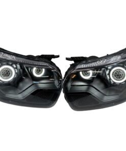 2015-2026 Ford Transit 150 250 350 QUAD Switchback LED Halo Projector Black Retrofit Bi-LED Custom Headlights