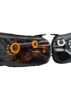 2015-2026 Ford Transit 150 250 350 QUAD Switchback LED Halo Projector Black Retrofit Bi-LED Custom Headlights
