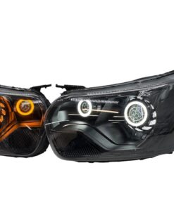 2015-2026 Ford Transit 150 250 350 QUAD Switchback LED Halo Projector Black Retrofit Bi-LED Custom Headlights