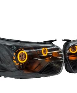 2015-2026 Ford Transit 150 250 350 QUAD Switchback LED Halo Projector Black Retrofit Bi-LED Custom Headlights