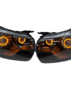 2015-2026 Ford Transit 150 250 350 QUAD Switchback LED Halo Projector Black Retrofit Bi-LED Custom Headlights