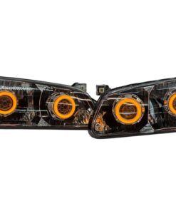 2000-2001 Toyota Camry Sedan Quad Biled Projector Retrofit Headlights Switchback LED Halo Lights