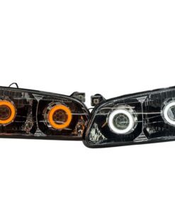 2000-2001 Toyota Camry Sedan Quad Biled Projector Retrofit Headlights Switchback LED Halo Lights