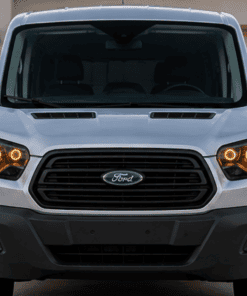 2015-2026 Ford Transit 150 250 350 QUAD Switchback LED Halo Projector Black Retrofit Bi-LED Custom Headlights