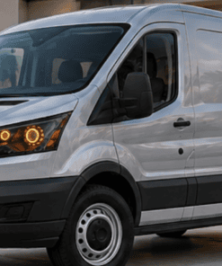 2015-2026 Ford Transit 150 250 350 QUAD Switchback LED Halo Projector Black Retrofit Bi-LED Custom Headlights