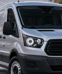 2015-2026 Ford Transit 150 250 350 QUAD Switchback LED Halo Projector Black Retrofit Bi-LED Custom Headlights