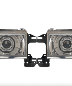 1987-1991 Ford F150 F250 F350 Bronco Headlights w/Corner Signal Bumper Lamps OBS Custom Retrofit Bi-LED Retrofit Projector Headlights OEM Style.
