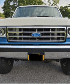 1987-1991 Ford F150 F250 F350 Bronco Headlights w/Corner Signal Bumper Lamps OBS Custom Retrofit Bi-LED Retrofit Projector Headlights OEM Style.