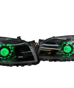 2009-2012 Toyota RAV4 RGB LED Halo Demon Eyes Black Projector Custom Retrofit LED Headlights