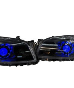 2009-2012 Toyota RAV4 RGB LED Halo Demon Eyes Black Projector Custom Retrofit LED Headlights