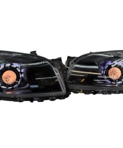 2009-2012 Toyota RAV4 RGB LED Halo Demon Eyes Black Projector Custom Retrofit LED Headlights